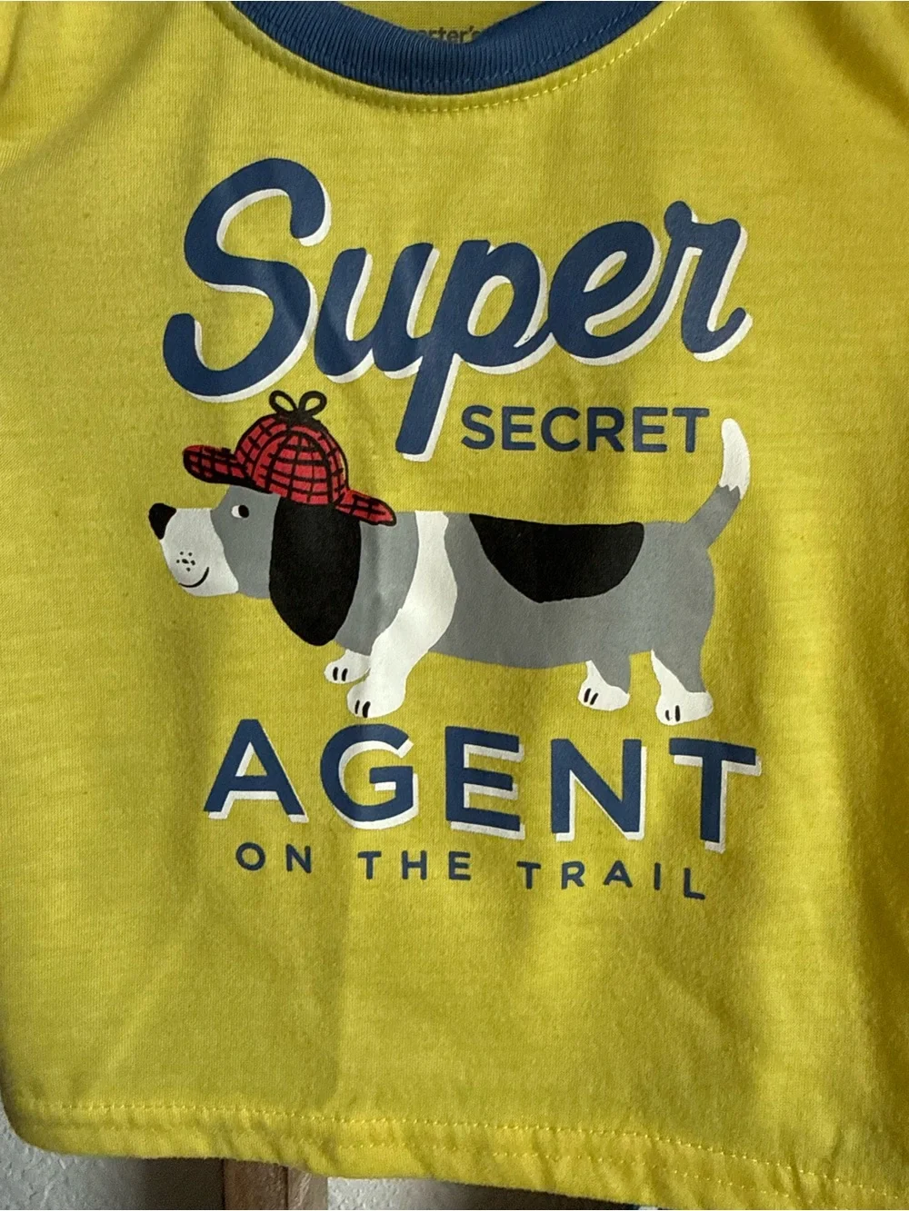 Carters Graphic Super Agent Dog Pajama Set baby boy sz: 12M